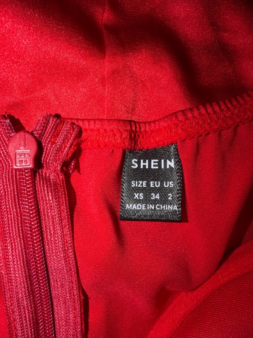 SHEIN Red Lace-Sleeve Sweetheart Mini Dress - Picture 7 of 7